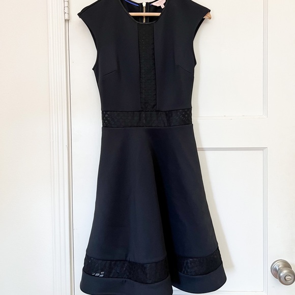 Ted Baker Black Mini Dress Size 1 - Picture 2 of 4